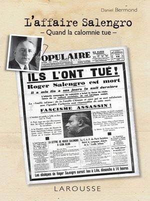 cover image of L'affaire Salengro--Quand la calomnie tue